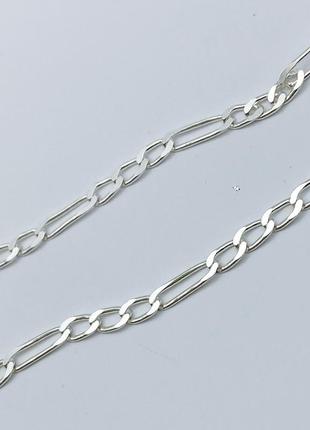 Срібний ланцюжок "фігаро" 65 6,33 г