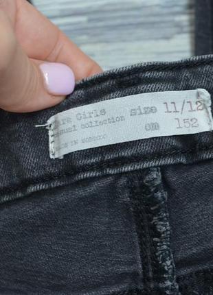 11 - 12 лет 152 см очень классные стильные фирменные узкие джинсы скинни с принтом и нашивкой зара zara8 фото