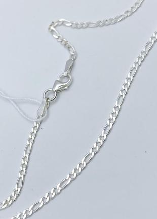 Срібний ланцюжок "фігаро" 65 3,8 г3 фото