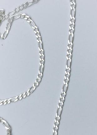 Срібний ланцюжок "фігаро" 65 3,8 г