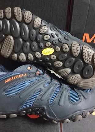 Чоловічі трекінгові черевики кросівки merrell chameleon ii stretch navy5 фото