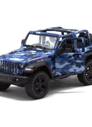 Машинка kinsmart "jeep. wrangler camo edition" (синий)
