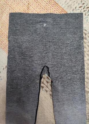 Бесшовные штаны лосины леггинсы тайтсы workout серые с градиентом8 фото