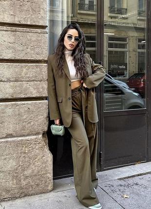 Штани широкі zara з вовною р.l 👖лімітована колекція!3 фото