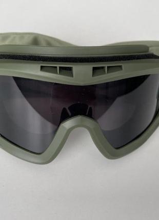 Тактические очки олива/защитная маска / баллистические очки со сменными линзами 3шт10 фото