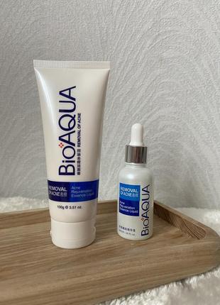 Набір пінка + сироватка bioaqua removal of acne