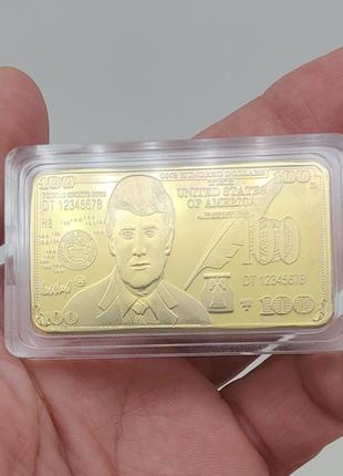 Сувенір "золоті 100 доларів" арт. 01228