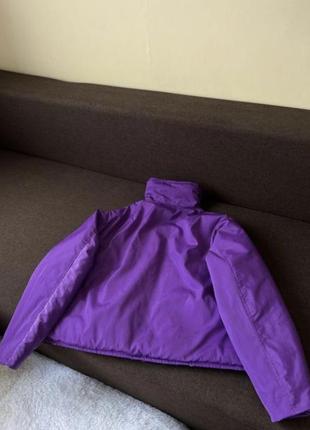 Двусторонняя куртка les bourdelles des garçons под versace фиолетовая3 фото