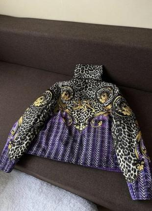 Двусторонняя куртка les bourdelles des garçons под versace фиолетовая4 фото
