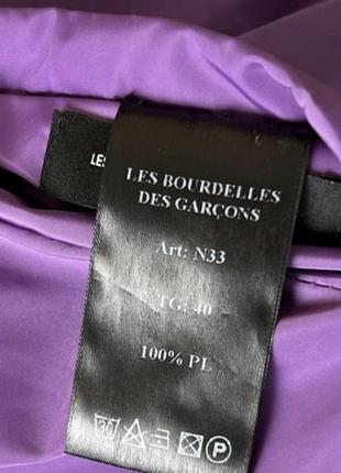 Двусторонняя куртка les bourdelles des garçons под versace фиолетовая6 фото