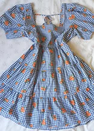 Платье с мандаринками/апельсинами