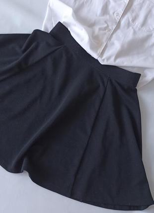 Черная юбка клеш джордж р.10-11 лет4 фото