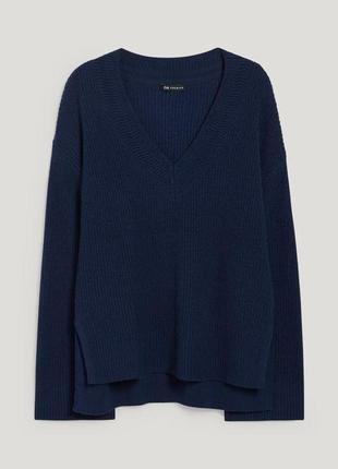 В’язаний светр-туніка светр з альпаки світер з v-вирізом mango zara massimo dutti шерстяное свитер с разрезами свитер с альпаки удлиненный свитер