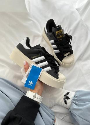 Adidas superstar bonega “black / white”9 фото