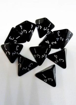 Кубики игральные четырёхгранные d4, 10 штук.3 фото