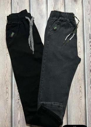 Джинсы мом с начесом, теплые джинсы, черные джинсы на байке, мом на байке, джеггинсы мом  50-581 фото