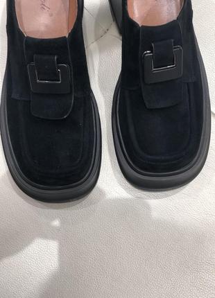 Лоферы женские замшевые черные стильные туфли на высокой подошве h1429-h3113-y85 brokolli 2968 376 фото