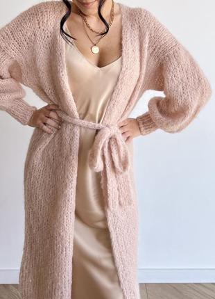 Базовий кардиган оверсайз з вовни альпака