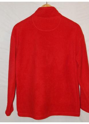 Винтажная флисовая кофта dkny красного цвета с молнией 1/4 unisex donna karan new york...