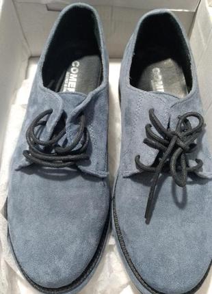 Ботинки, туфлі, сині1 фото