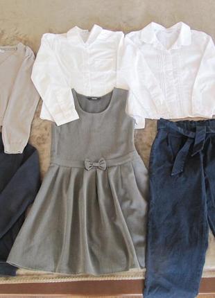Школьная одежда для девочки 122-128см, блузка, юбка, кофта