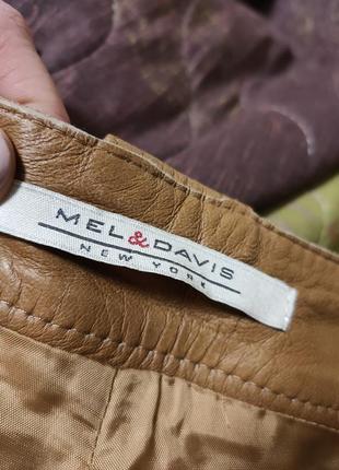 Кожаные штаны цвета кемел бежевые натуральная мягкая кожа mel&davis4 фото