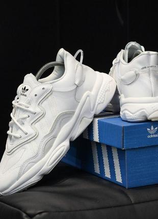 Adidas ozweego шикарные женские кроссовки адидас белые5 фото