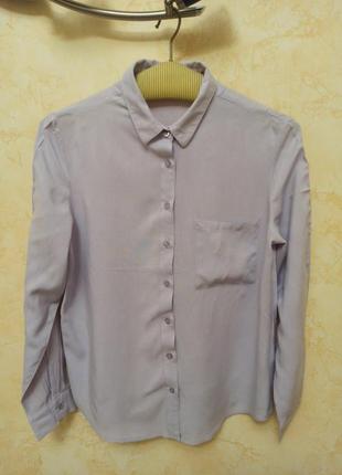 Вискозная рубашка лавандового оттенка