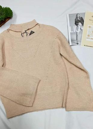✅объемный свитер/свитер с вырезом1 фото
