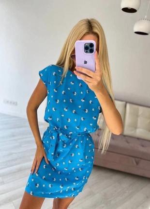 Женское платье, ткань софт, размер 46, 48. женское летнее платье в цветочек