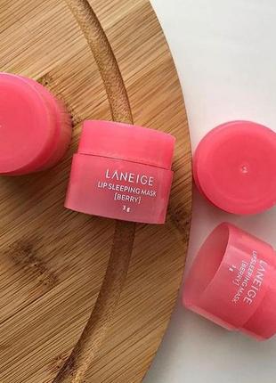 Бальзам-маска для губ laneige (berry), 3g3 фото