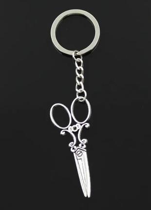Брелок металлический для ключей, сумок, рюкзаков "парикмахер, ножницы fd90". брелки из металла