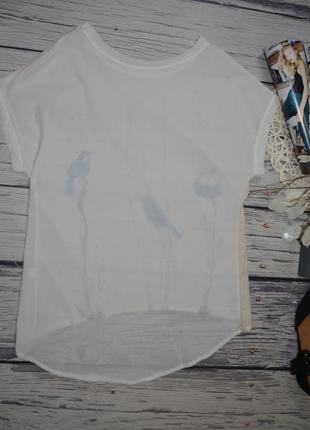 S фирменная женская блузка блуза футболка туника легкая нарядная птицы8 фото