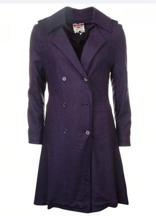 Плащ, тренч, оригінал, lee cooper trensh coat purple, фіолетовий, ліловий, шовк, вовна,9 фото