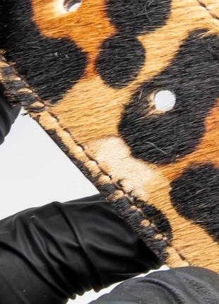 Стильный кожаный ремень dolce & gabbana leopard belt.дизайнерский пояс9 фото