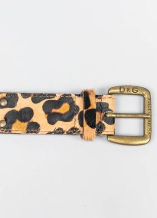 Стильный кожаный ремень dolce & gabbana leopard belt.дизайнерский пояс2 фото