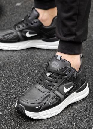 Мужские кроссовки термо осень nike black white