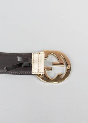 Монограммный пояс из натуральной кожи gucci cream guccissima belt3 фото