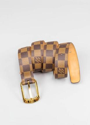 Крутой монограммный пояс из натуральной кожи louis vuitton.ремень1 фото