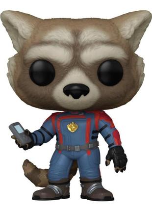 Фанко поп єнот ракета! колекційна фігурка funko pop guardians of the galaxy: volume 3 – rocket vinyl figure