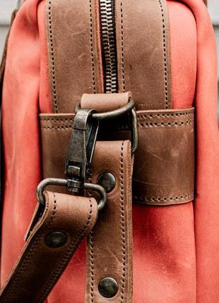 Кожаная сумка для ноутбука, красный кожаный портфель4 фото