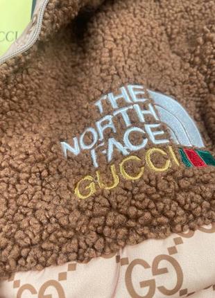 Куртка пуховик в стиле the north face gucci2 фото