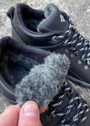 Чоловічі шкіряні зимові кросівки columbia4 фото