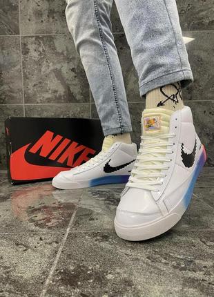 Кроссовки nike blazer mid 77 (белые)5 фото