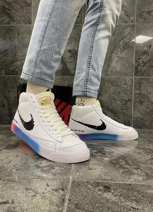 Кроссовки nike blazer mid 77 (белые)4 фото