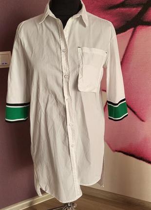 Стильная рубашка, хлопок, очень интересная ассиметрия,италия,р.s