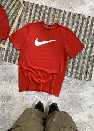 Nike big swoosh tee vintage винтаж мужская красная футболка найк биг свуш оригинал размер м