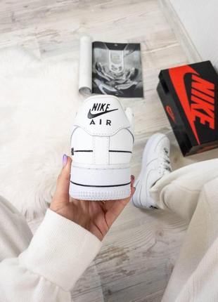 Nike air force 1 double air white black3 фото