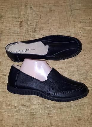 39р-26 см кожа новые мягкие туфли damart