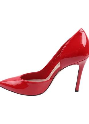 Туфли женские bravo moda красные натуральная лаковая кожа, 362 фото